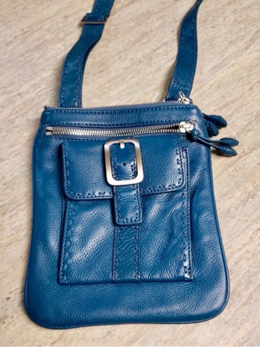 Cole Haan Women’s Teal Crossbody Leather Teal Classic Shoulder/ Crossbody Bag